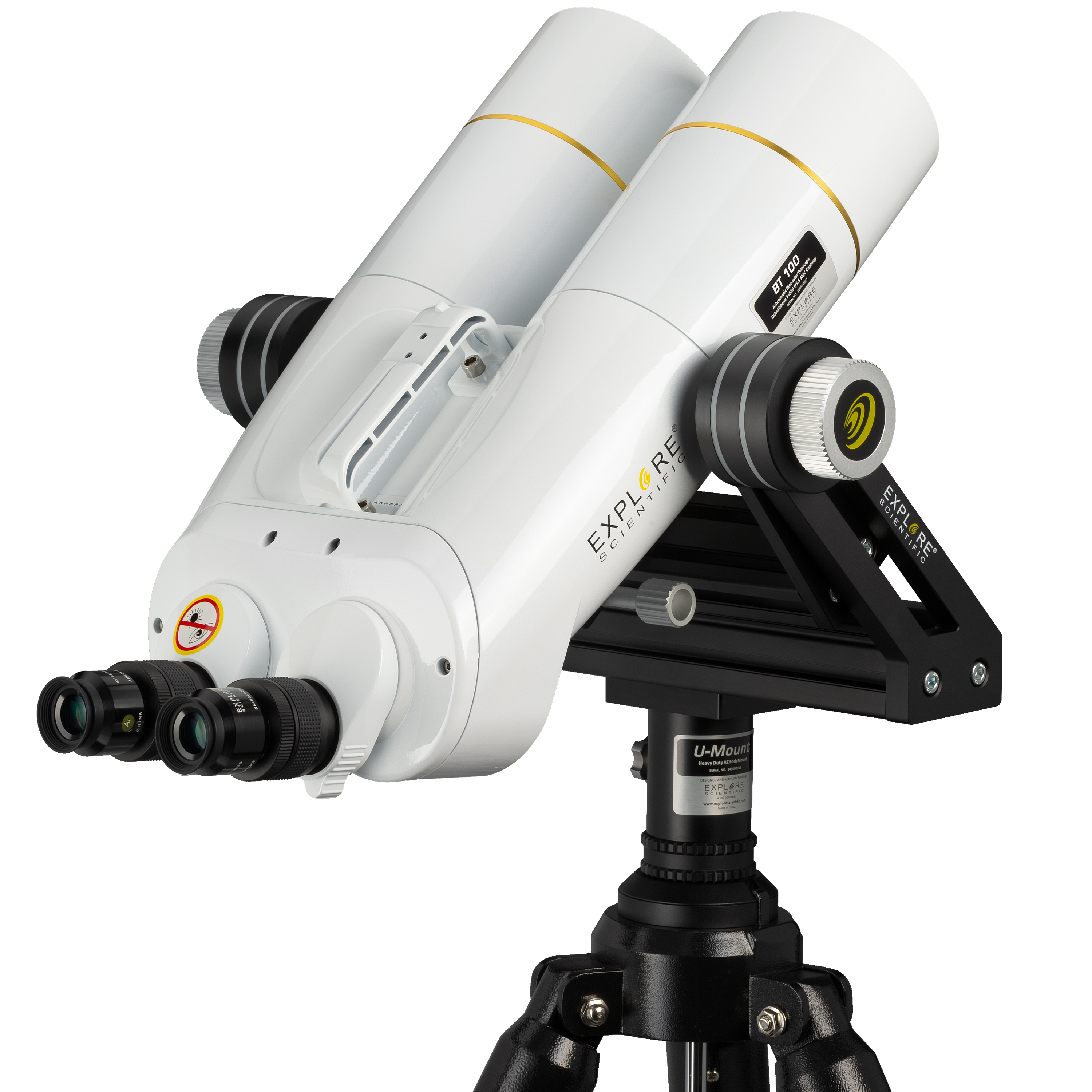 EXPLORE SCIENTIFIC BT-100 SF Télescope binoculaire avec oculaires 62 degrés LER 20 mm