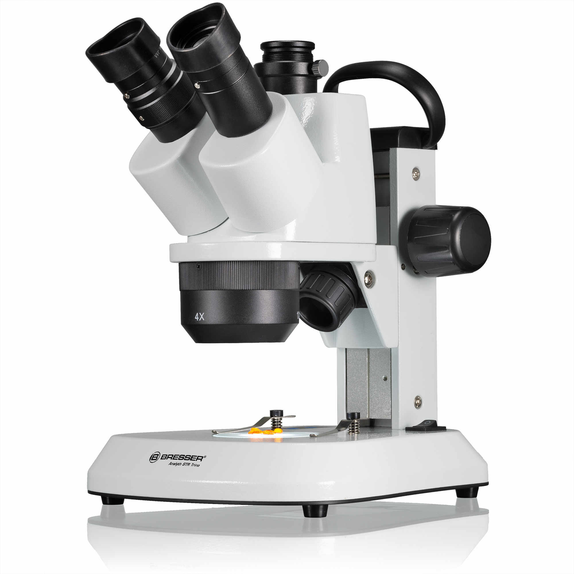 BRESSER Analyth STR Trino 10x - 40x Microscope trinoculaire stéréo avec lumière incidente et transmise