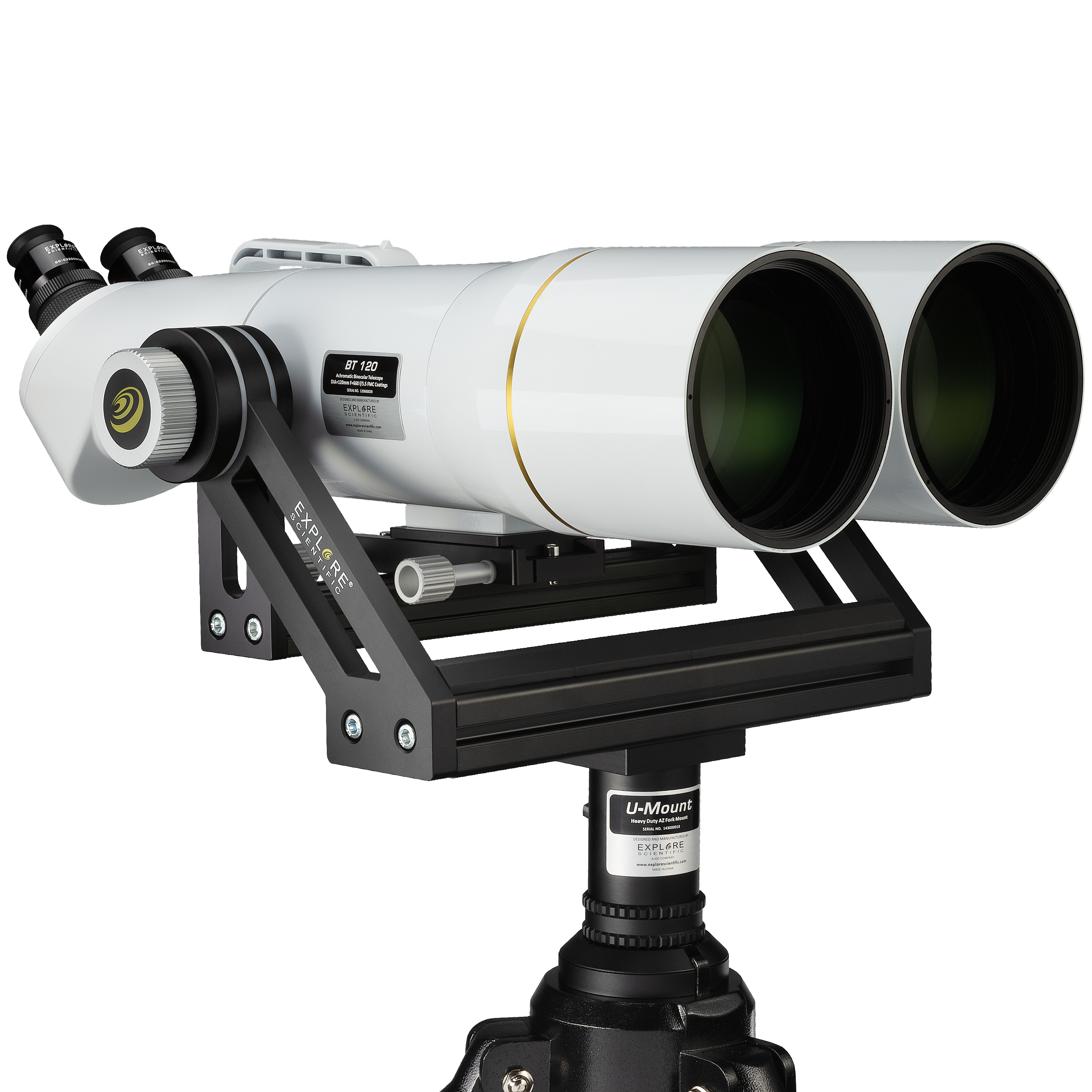 EXPLORE SCIENTIFIC BT-120 SF Télescope binoculaire avec oculaires 62 degrés LER 20 mm