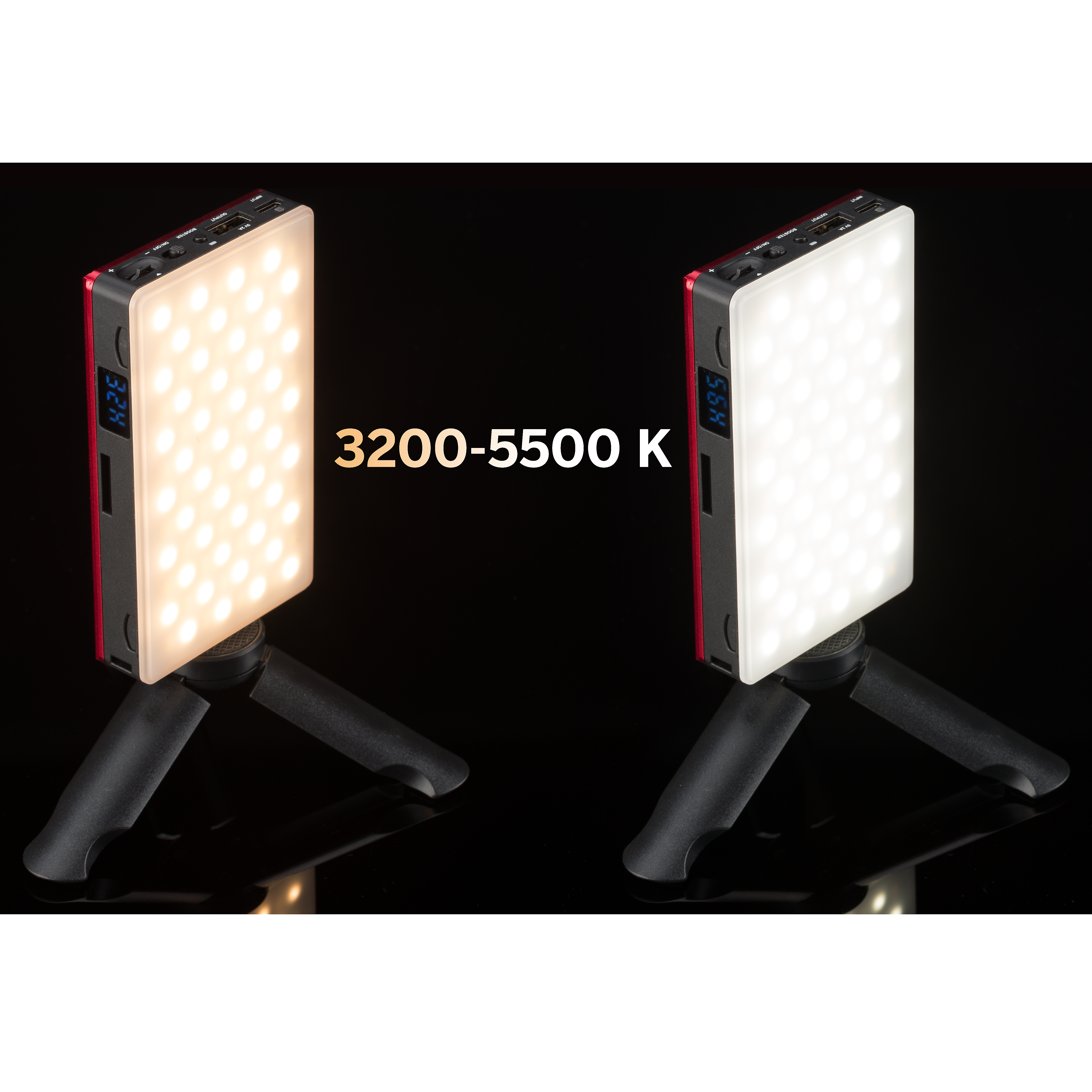 Éclairage de Poche en continu à LED 9 W BRESSER Bi-Color pour l’Utilisation nomade et la Photographie avec un Smartphone