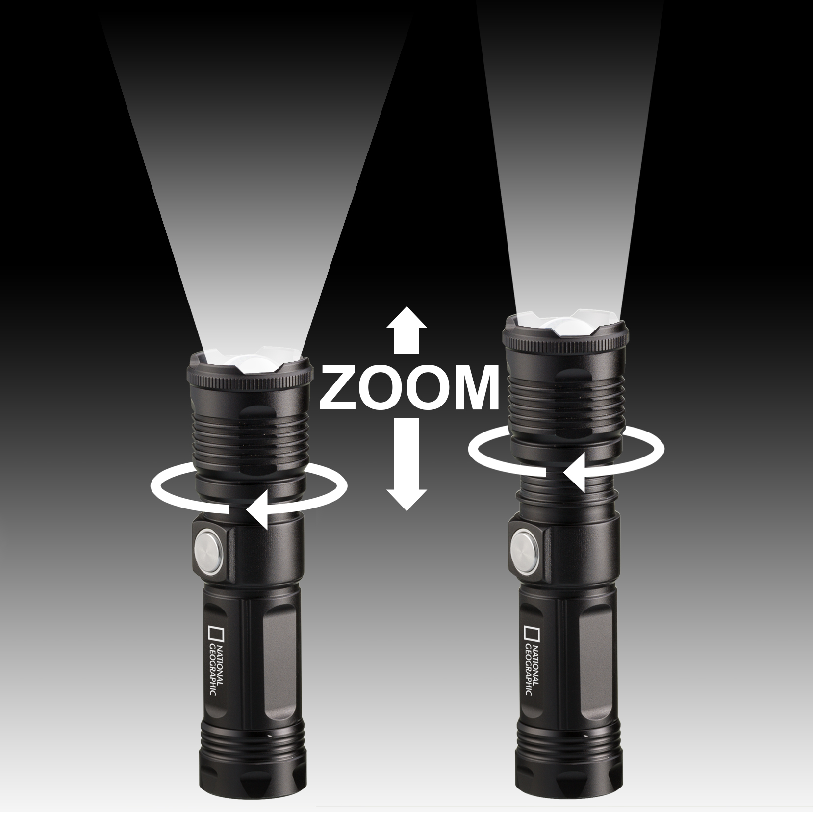 Lampe torche zoom LED 1000 lm NATIONAL GEOGRAPHIC ILUMINOS 1000