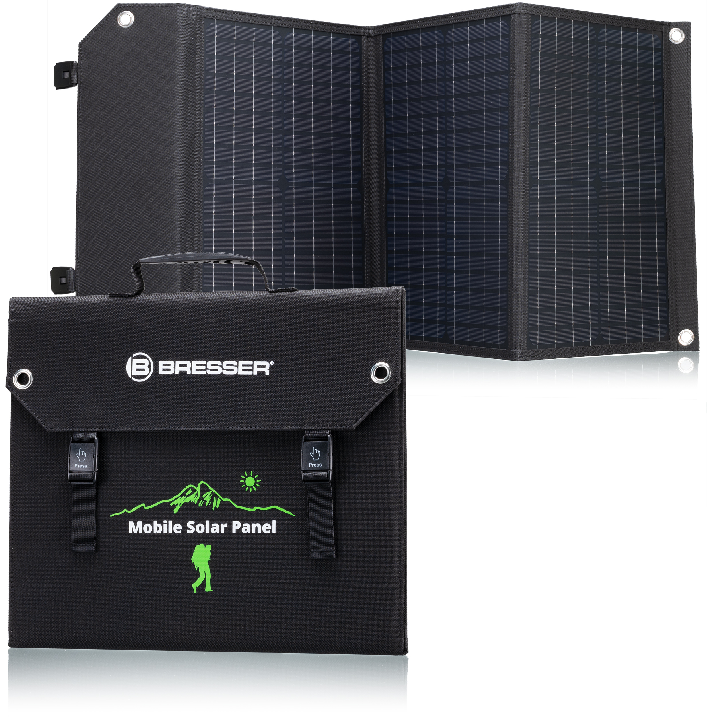 BRESSER Set Station d'alimentation 100 watts + chargeur solaire 40 Watt 