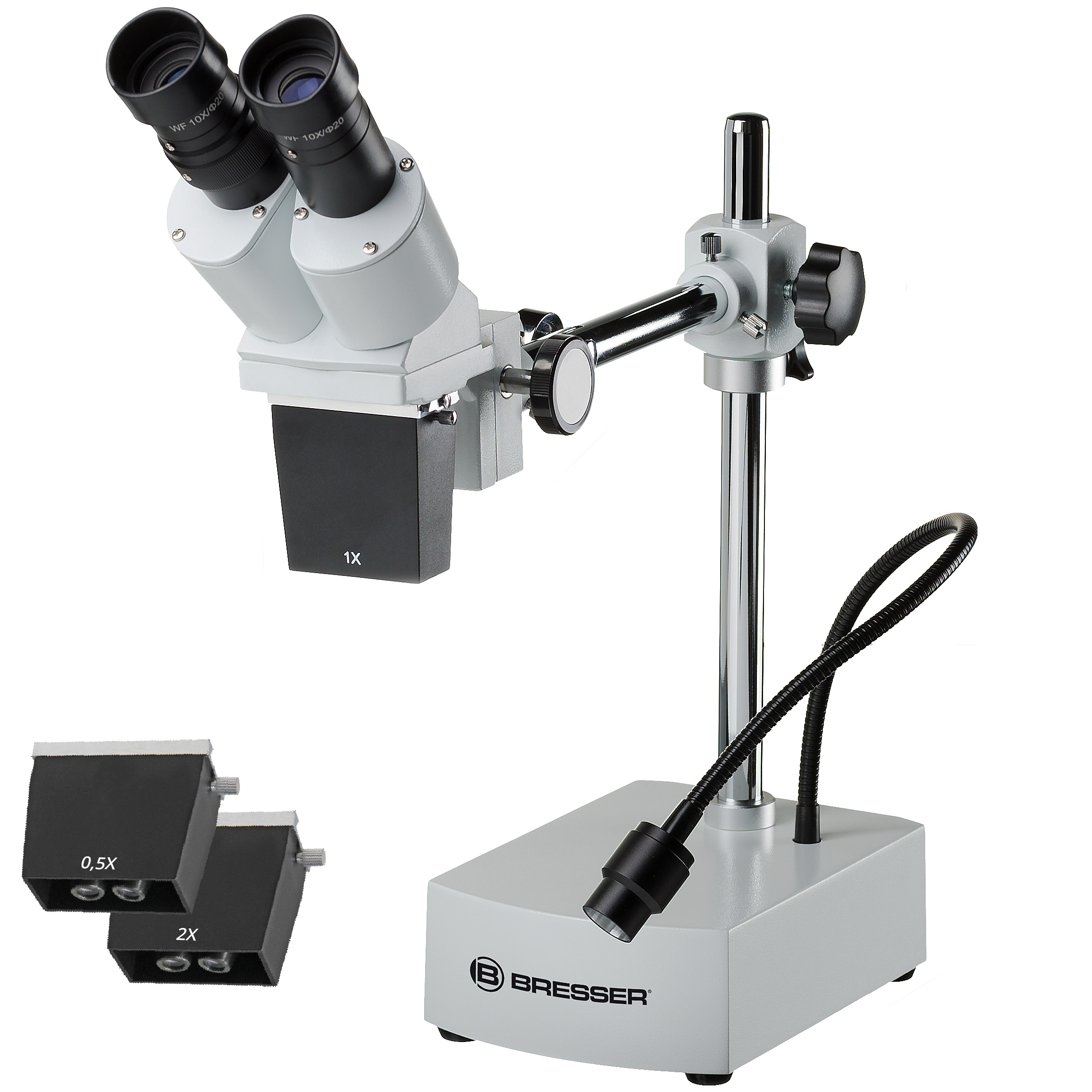 Microscope DEL à lumière incidente 5x 20x BRESSER Biorit ICD +CS (30,5) 
