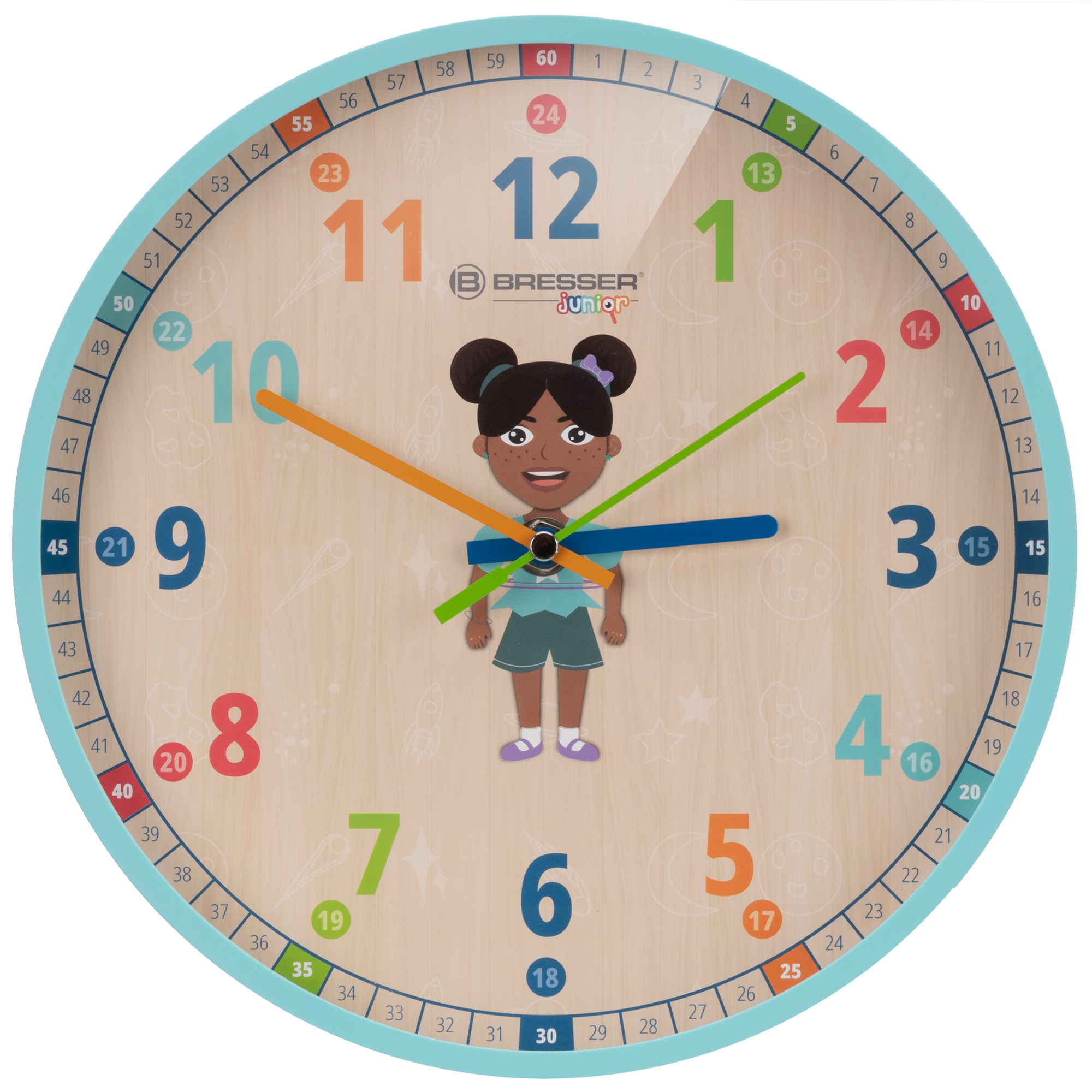 BRESSER JUNIOR Horloge murale pour enfants