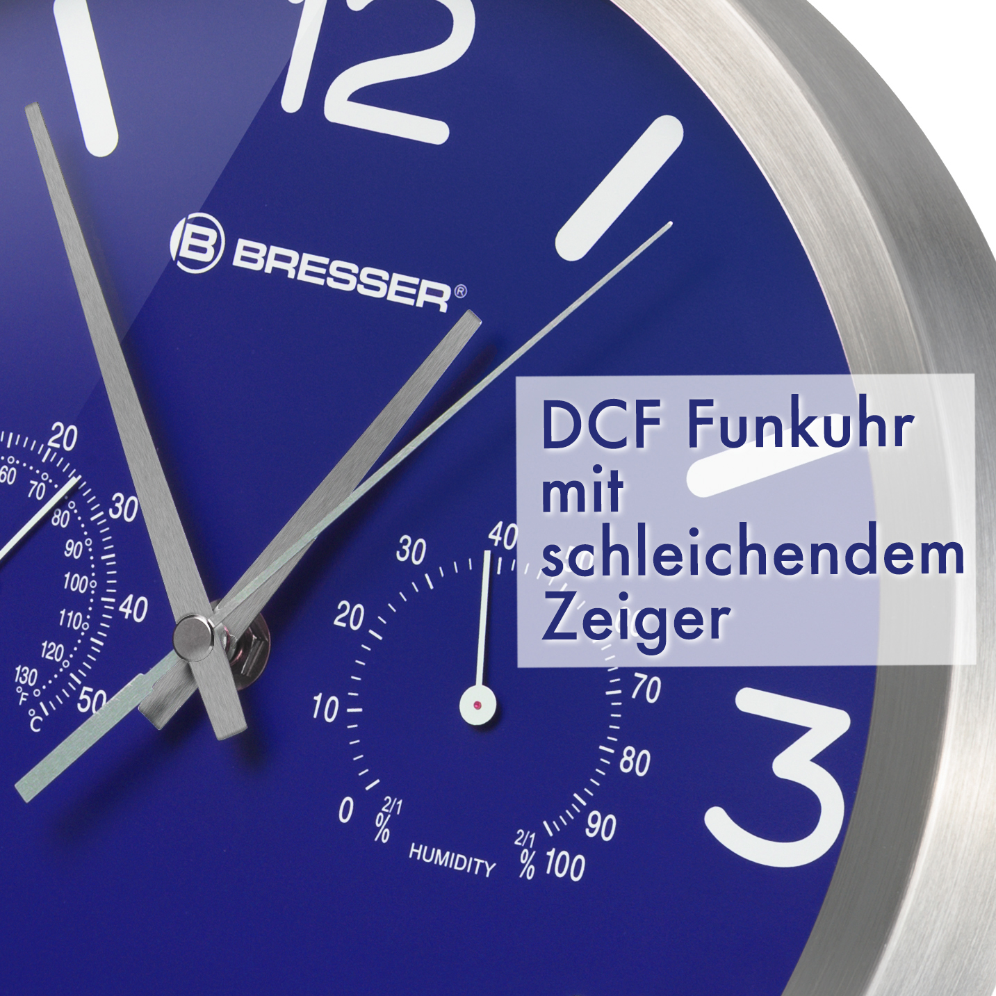 BRESSER My Time DCF Thermo-/Hygro- Horloge murale 25 cm
