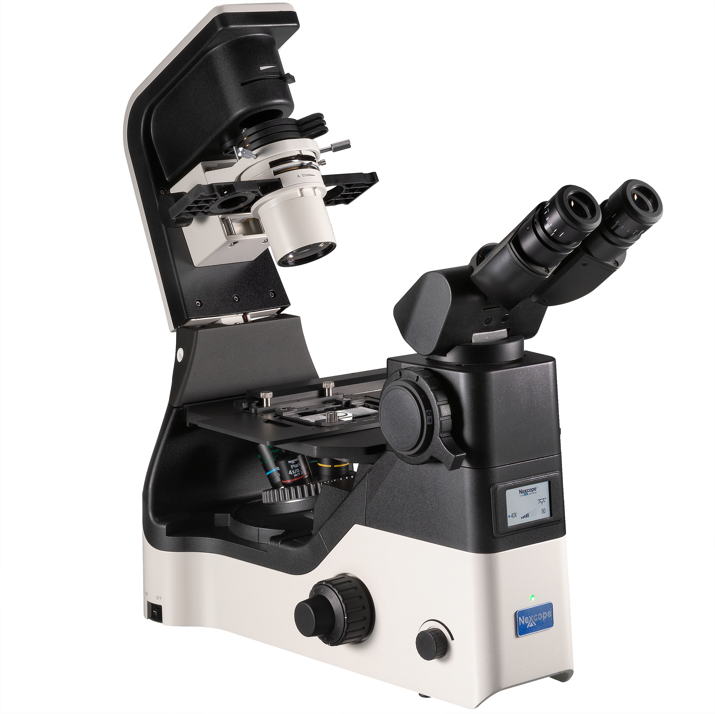 Microscope de laboratoire inversé avec unité d’éclairage inclinable Nexcope NIB630