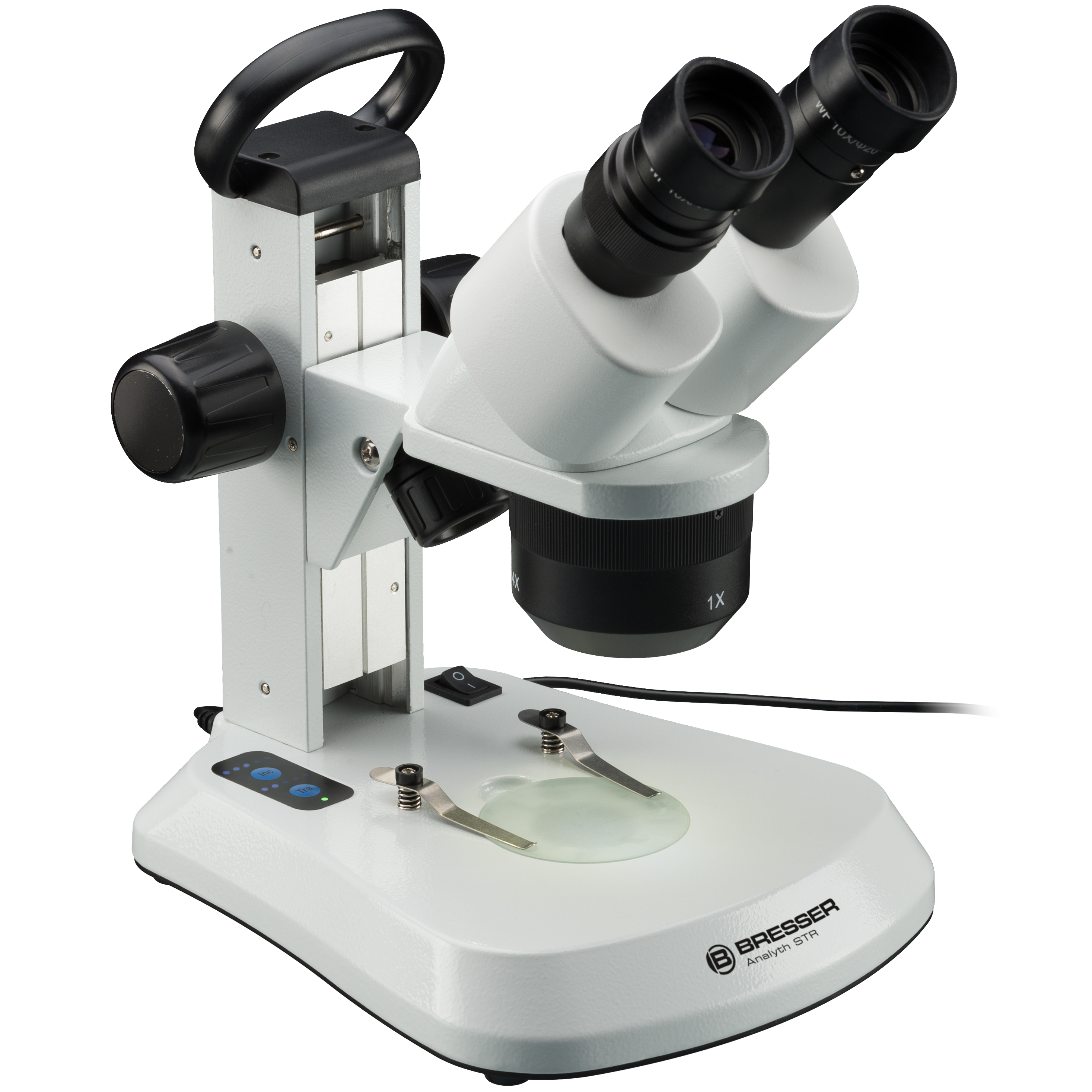 BRESSER Analyth STR 10x - 40x Microscope stéréo à lumière réfléchie et transmise avec microoculaire caméra oculaire Full HD