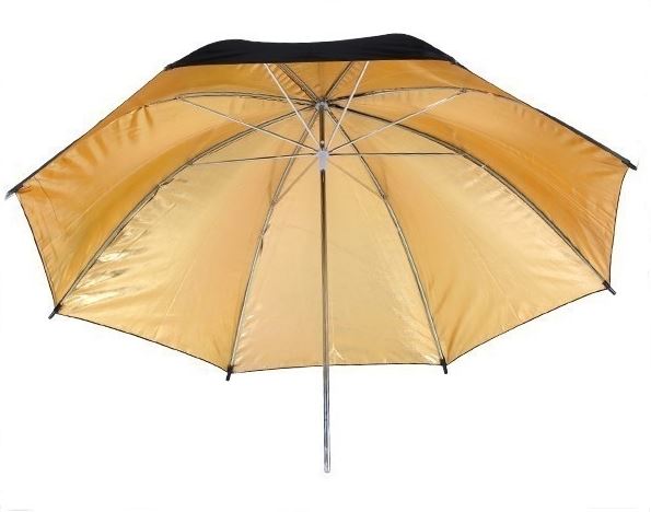 BRESSER BR-BG110 Parapluie réflecteur noir/doré 110cm