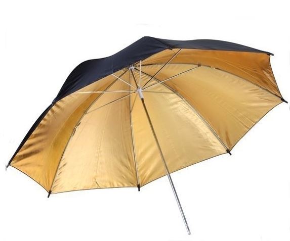 BRESSER BR-BG83 Parapluie réflecteur noir/doré 83cm